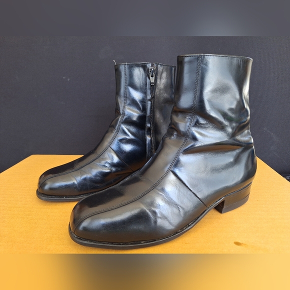 Iron Age Woman Steel Toe Size 7  Classic Black Leather Side Zip Work Boots - Picture 14 of 15